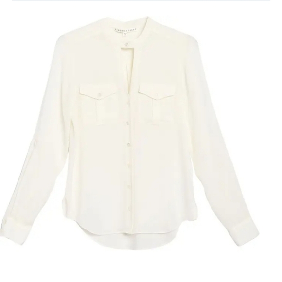 Veronica Beard Tops - Veronica Beard Ann Silk Top in Off White